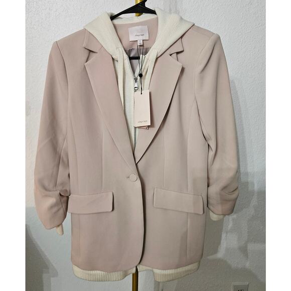 NWT $595 Cinq à Sept Khloe Blazer with Hooded Knit Bib Sz 2 - Picture 8 of 8